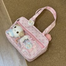 Kawaii Pink Strawberry Clear Window Display Shoulder Bag – view 4