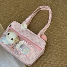 Kawaii Pink Strawberry Clear Window Display Shoulder Bag – view 6