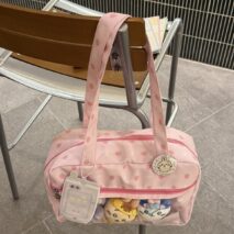 Kawaii Pink Strawberry Clear Window Display Shoulder Bag – view 7