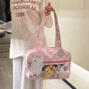 Kawaii Pink Strawberry Clear Window Display Shoulder Bag – view 8