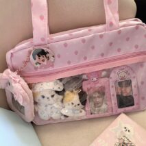 Kawaii Pink Strawberry Clear Window Display Shoulder Bag – view 9