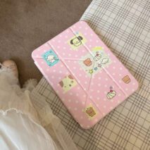 Cute Kitten Puppy Star Polka Dot Magnetic iPad Case - Image 3