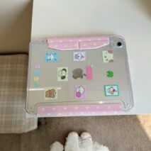 Cute Kitten Puppy Star Polka Dot Magnetic iPad Case - Image 4