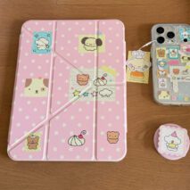 Cute Kitten Puppy Star Polka Dot Magnetic iPad Case - Image 9