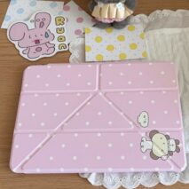 Cute Kitten Puppy Star Polka Dot Magnetic iPad Case - Image 7