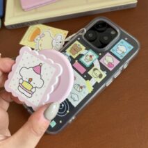 Cute Kitten Puppy Lucky Clover Magnetic Stand iPhone Case - Image 9