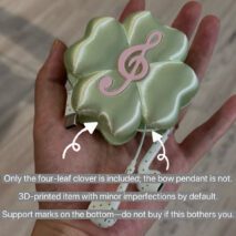 Cute Lucky Clover Note 3D Printed Cable Organizer - Image 7