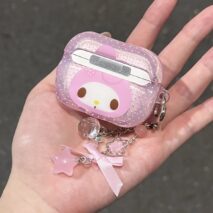 Kawaii My Melody Strawberry AirPods Earphone Case With Charm - view 7