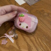 Kawaii My Melody Strawberry AirPods Earphone Case With Charm - view 8