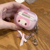 Kawaii My Melody Strawberry AirPods Earphone Case With Charm - view 10