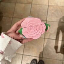 Cute Pink Rose Earphone AirPods Case - Image 8