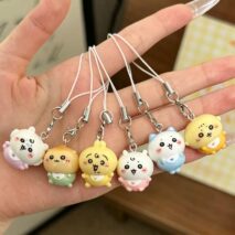 Cute Baby Chiikawa Phone Charm Keychain Set