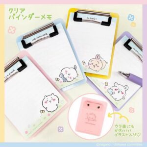 Kawaii Chiikawa Clear Binder Memo Pad Clipboard