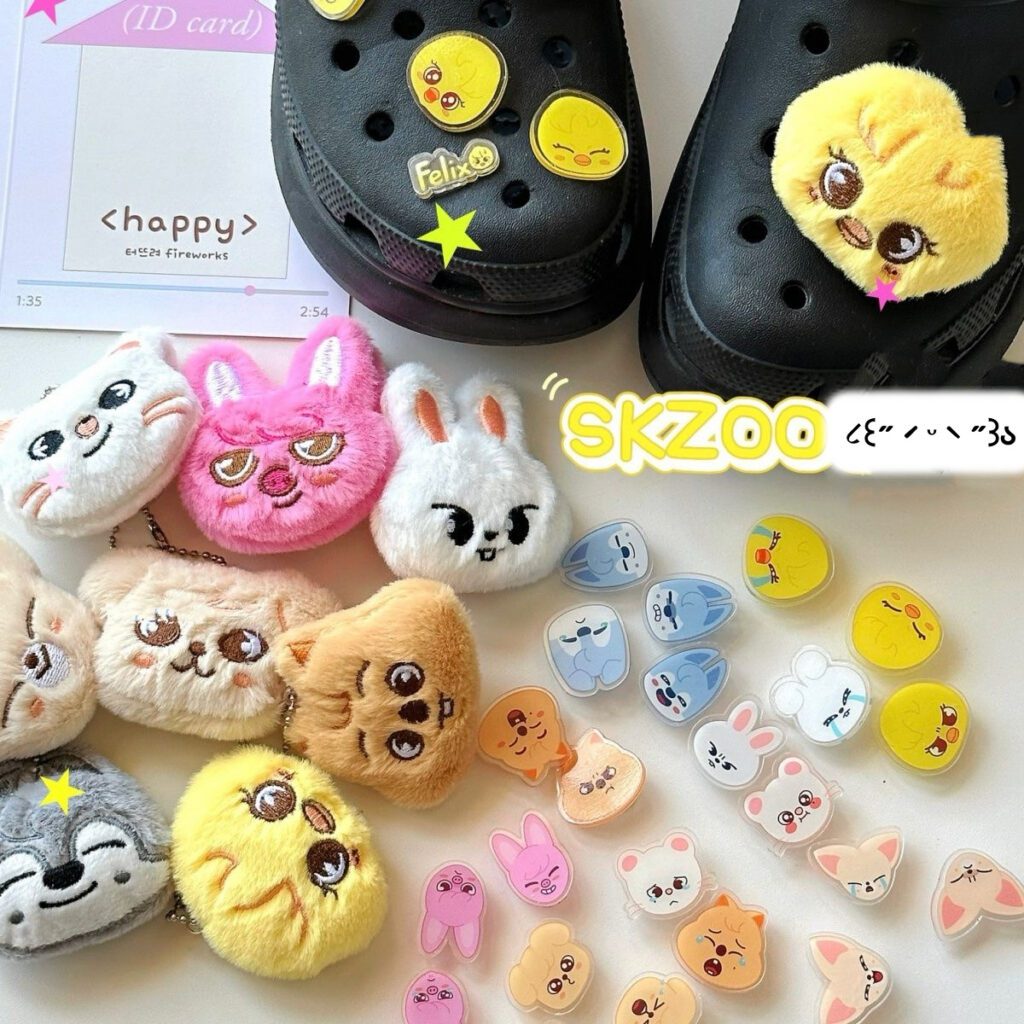 Cute SKZOO Sandals Decoration Shoe Charms Set