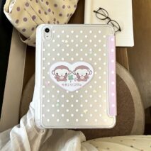 Cute Monkey Heart Polka Dot iPad Case - view 4
