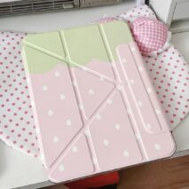 Cute Strawberry Polka Dot Magnetic iPad Case - Image 2