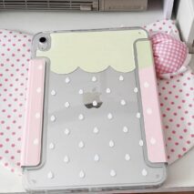 Cute Strawberry Polka Dot Magnetic iPad Case - Image 4