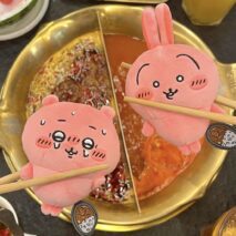 Red Usagi Super Spicy Curry Chiikawa Plush Keychain - Image 4