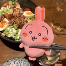 Red Usagi Super Spicy Curry Chiikawa Plush Keychain