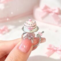 Kawaii Cake Puppy Openable Rotating Ring