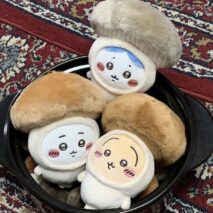 Cute Chiikawa Mushroom Plush Keychain - Image 3
