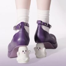 Y2K Halloween Ghost High Heels Mary Jane Shoes - Image 6
