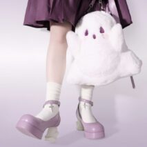Y2K Halloween Ghost High Heels Mary Jane Shoes - Image 5
