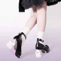Y2K Halloween Ghost High Heels Mary Jane Shoes - Image 13