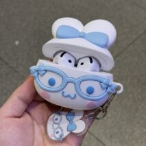 Kawaii Cinnamoroll 3D Ear Glasses AirPods Case With Charm - Image 7