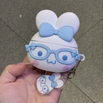 Kawaii Cinnamoroll 3D Ear Glasses AirPods Case With Charm - Image 6