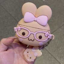 Kawaii Cinnamoroll 3D Ear Glasses AirPods Case With Charm - Image 10