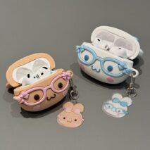 Kawaii Cinnamoroll 3D Ear Glasses AirPods Case With Charm - Image 3
