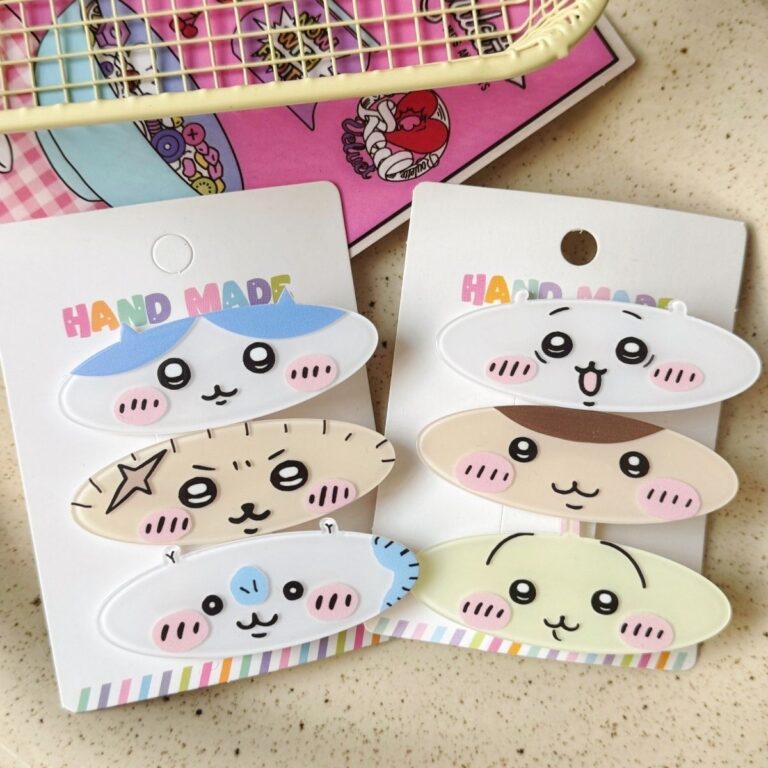 Kawaii Chiikawa Acrylic Hair Clip Set