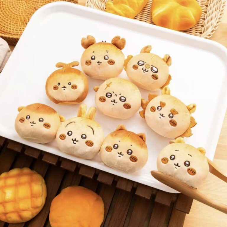 Cute Chiikawa Bread Series Plush Keychain
