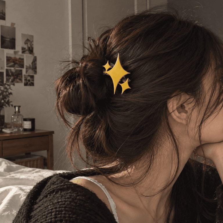 Sparkle Star Acrylic Hair Clips | Two-Piece Set - view 3