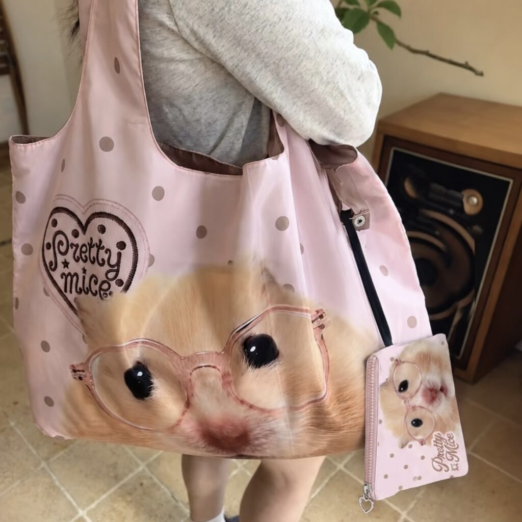 Cute Hamster Foldable Daily Tote Bag