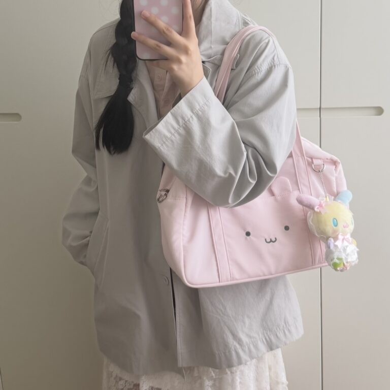 Kawaii Pink Bunny Face Kpop Ita Tote Bag - view 2