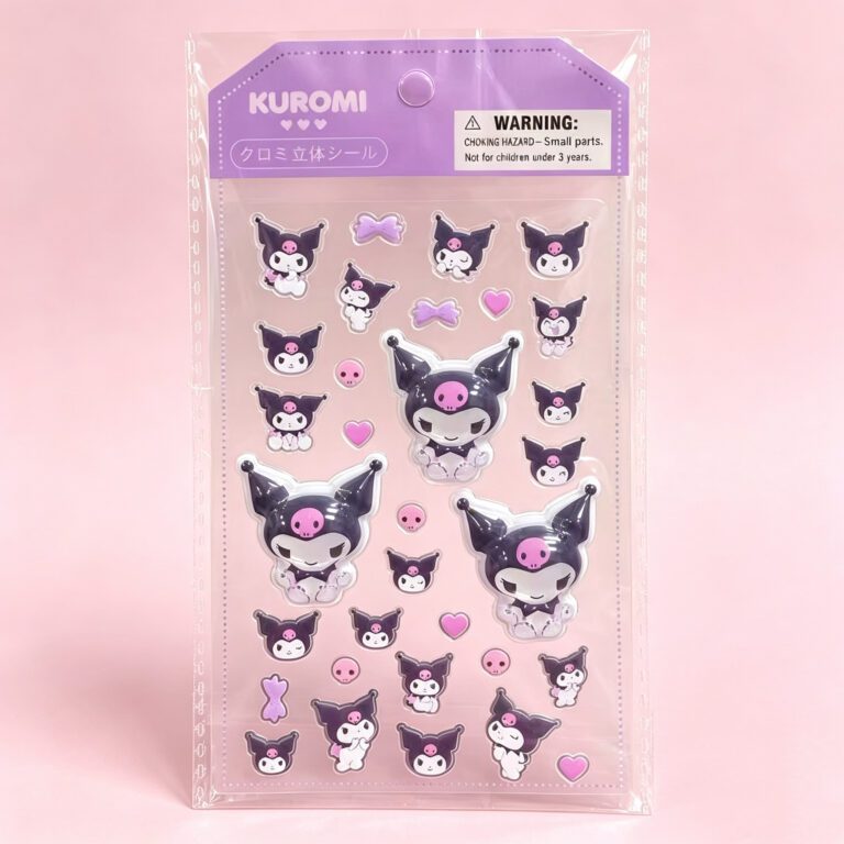 Cute Kuromi My Melody Hello Kitty Cinnamoroll 3D Stickers - view 2