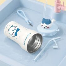 Chiikawa Straw Insulated Tumbler | Usagi Hachiware 316 Stainless Steel Travel Cup - Image 6