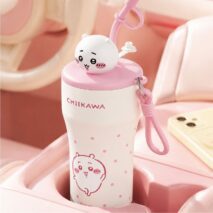 Chiikawa Straw Insulated Tumbler | Usagi Hachiware 316 Stainless Steel Travel Cup - Image 8