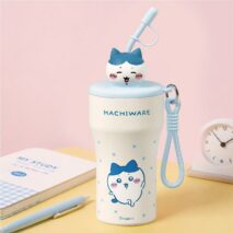 Chiikawa Straw Insulated Tumbler | Usagi Hachiware 316 Stainless Steel Travel Cup - Image 9