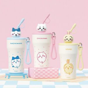 Chiikawa Straw Insulated Tumbler | Usagi Hachiware 316 Stainless Steel Travel Cup