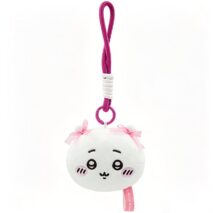 Kawaii Chiikawa Bowknot Plush Keychain - Image 2