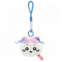 Kawaii Chiikawa Bowknot Plush Keychain - Image 4