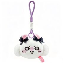 Kawaii Chiikawa Bowknot Plush Keychain - Image 8