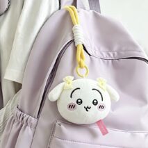 Kawaii Chiikawa Bowknot Plush Keychain - Image 7