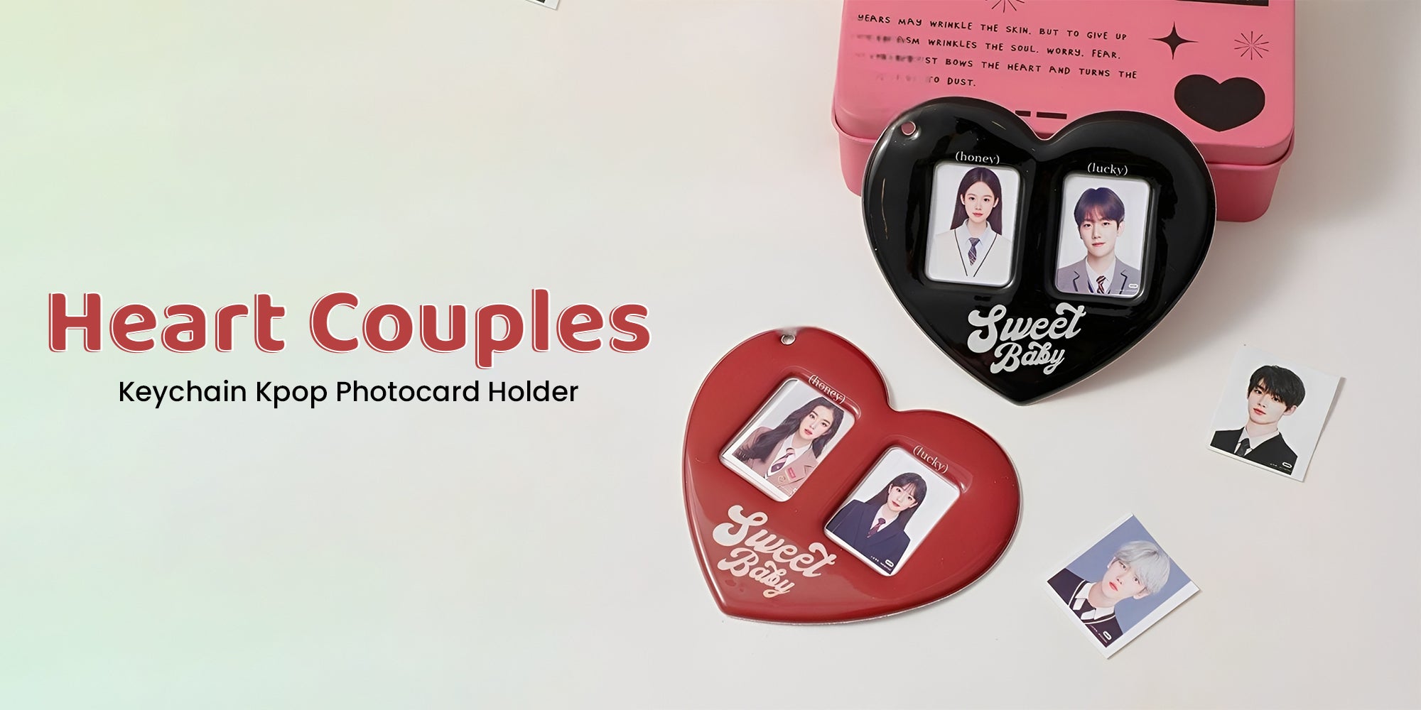 K-pop Photocards Sizes & Types: A Complete Guide Heart Couples Keychain Kpop Photocard Holder