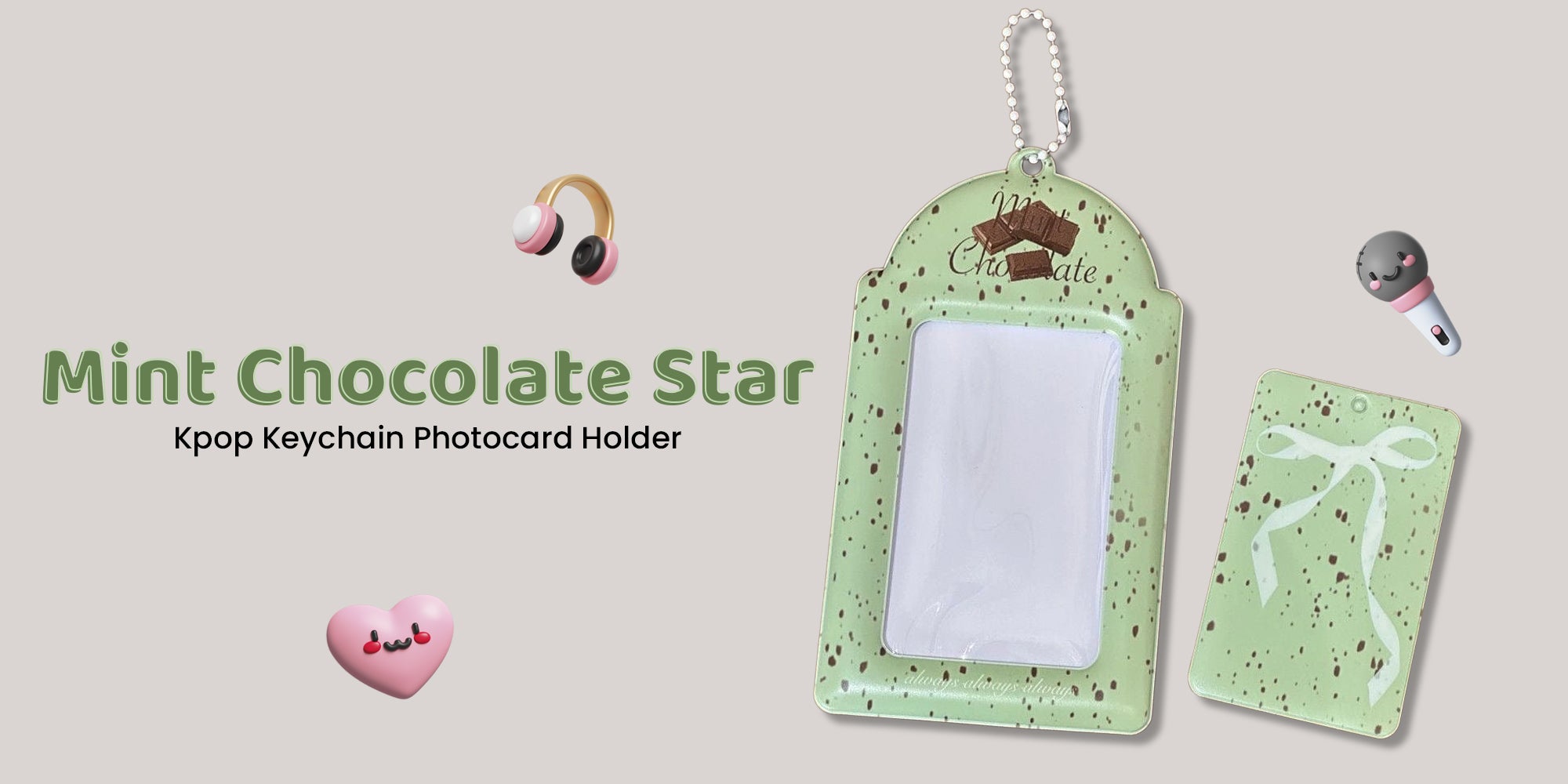 K-pop Photocards Sizes & Types: A Complete Guide Mint Chocolate Star Kpop Keychain Photocard Holder