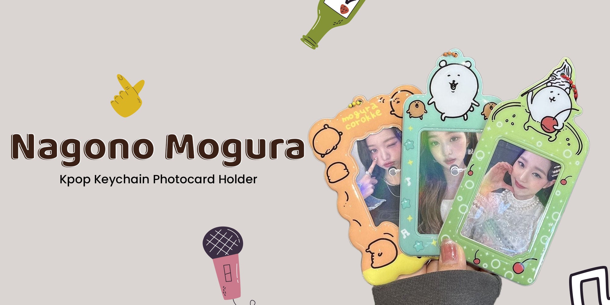 K-pop Photocards Sizes & Types: A Complete Guide Nagono Mogura Korokke Kpop Keychain Photocard Holder