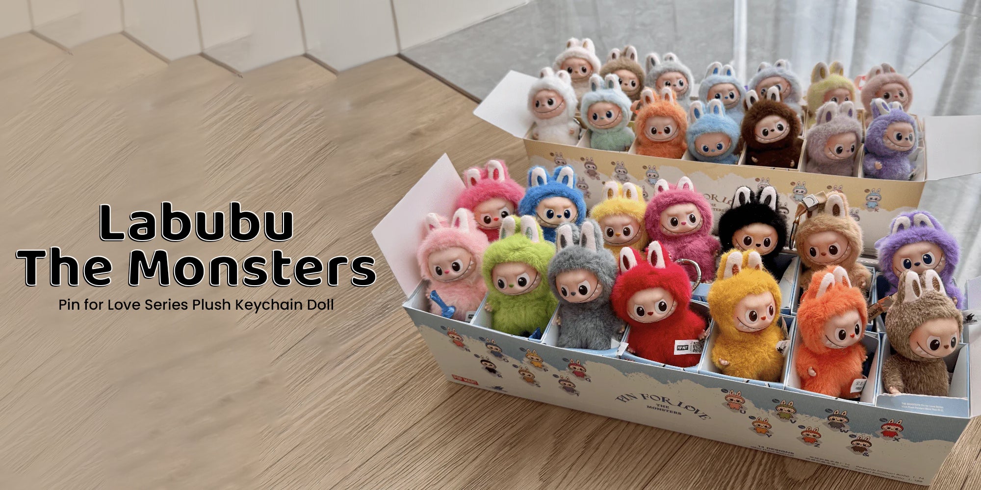 Labubu The Monsters Pin for Love Series Plush Keychain Doll